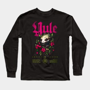 Yule Paganism Christmas | Dark T-shirt | Winter Wild Hunt Gothic Santa Long Sleeve T-Shirt